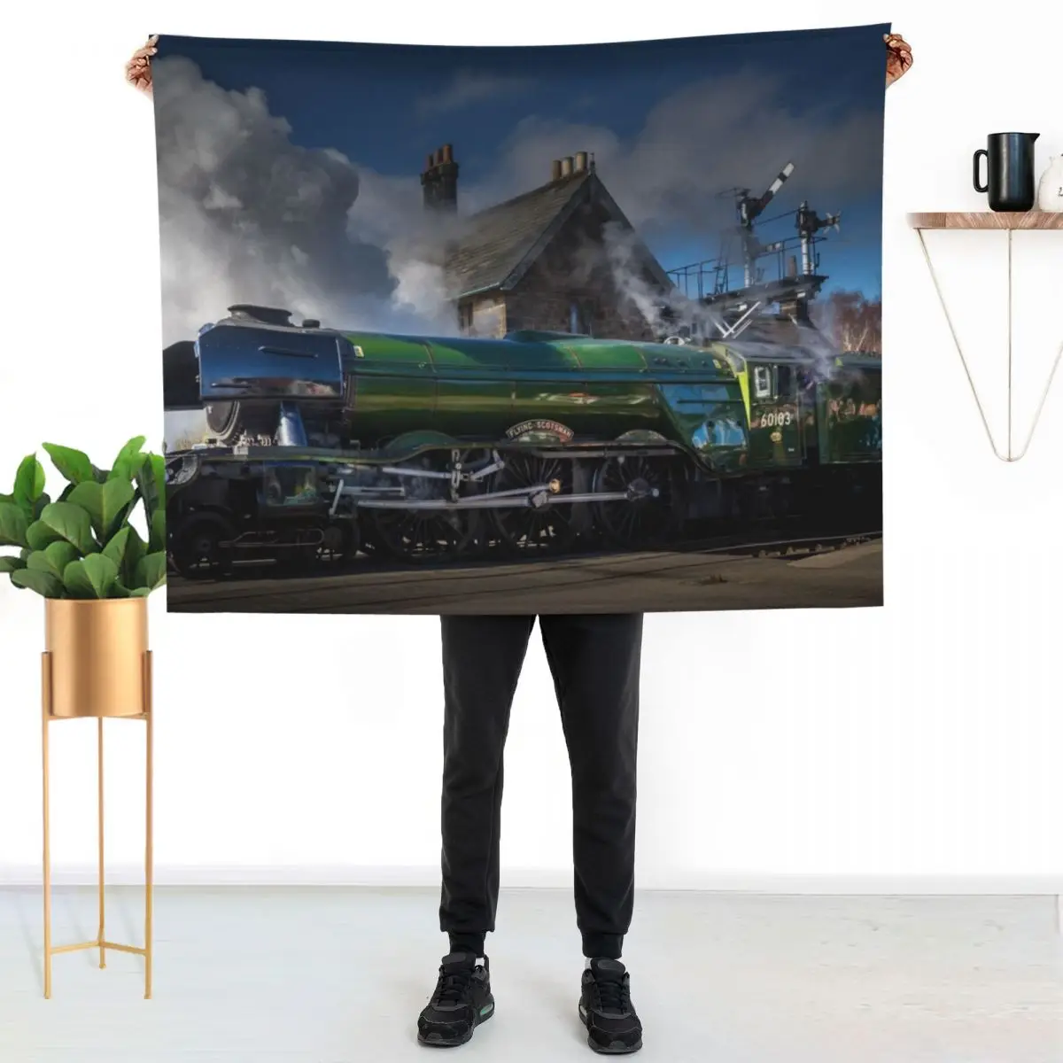 

The Flying Scotsman Throw Blanket Cozy Throw Blanket for Bed Sofa Chair