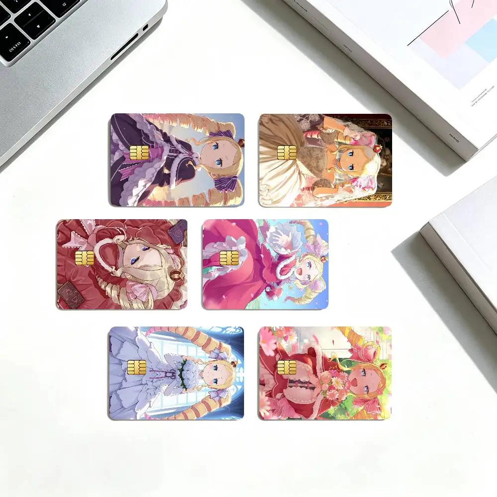 B-Beatrice ReZero Anime  Credit Card HD Stickers Game Card Decal Small Chip Waterproof Sticker Gift