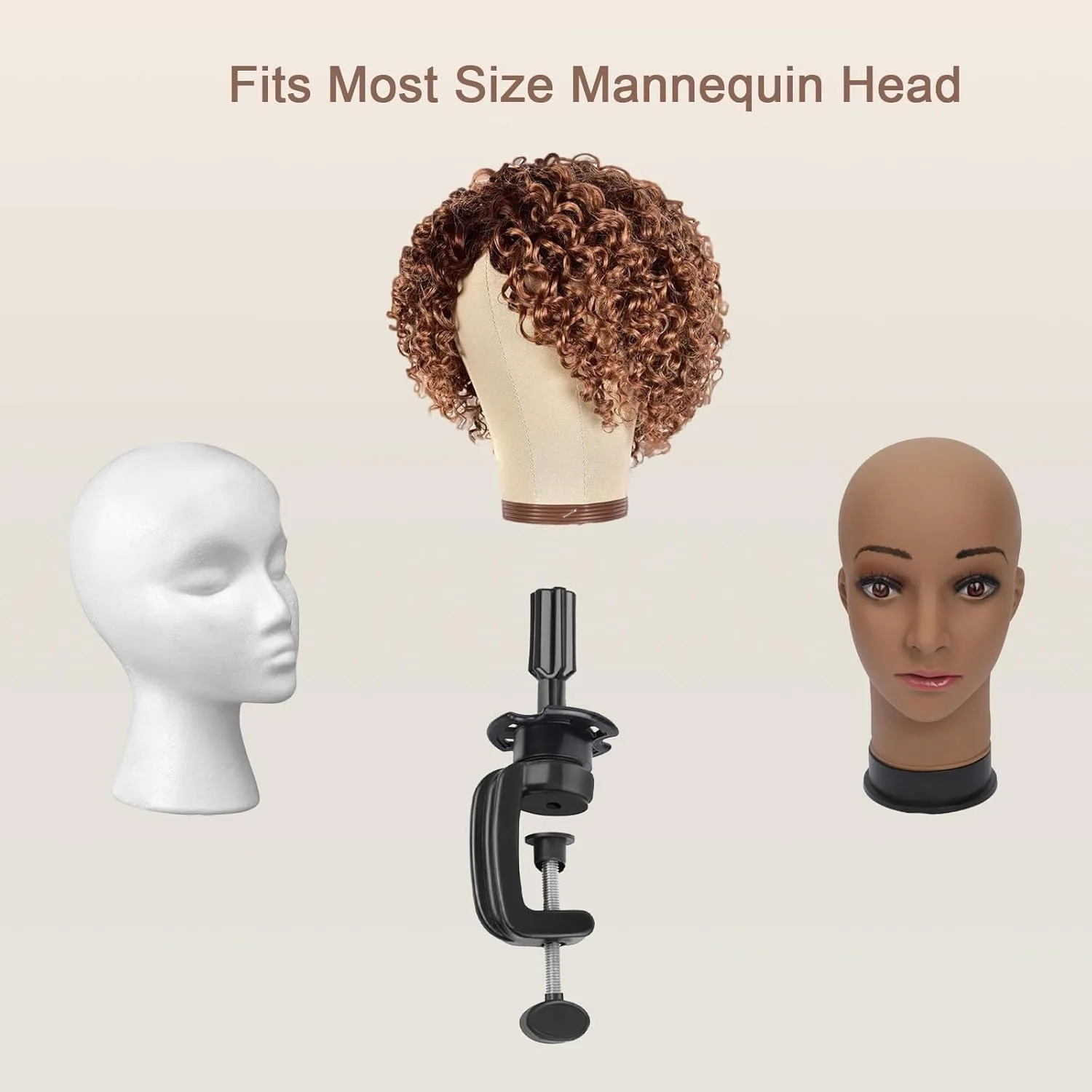 Mannequin Head Stand Adjustable Training Holder