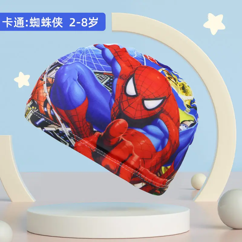 أنيمي مارفل سبايدرمان الدمى يطبع الأطفال الكرتون قبعة السباحة الصيف بنين بنات مقاوم للماء سيليكون قبعة السباحة الاطفال اللعب الهدايا