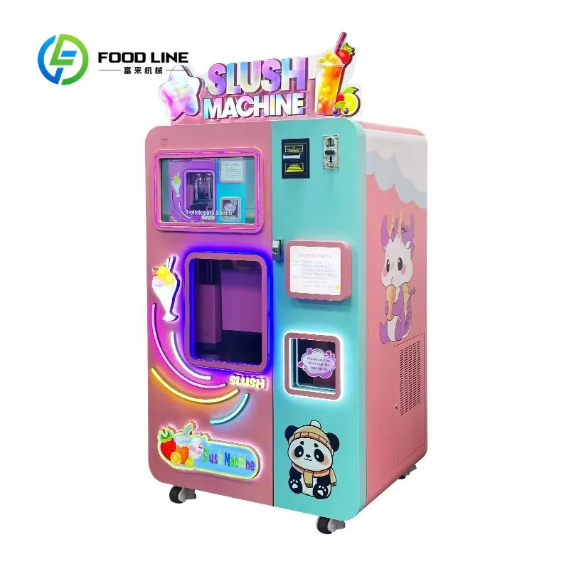 Customized Stainless Steel Touchscreen Slush Vending Machine Commercial Frozen Granita Drink Equipment For Shop Use