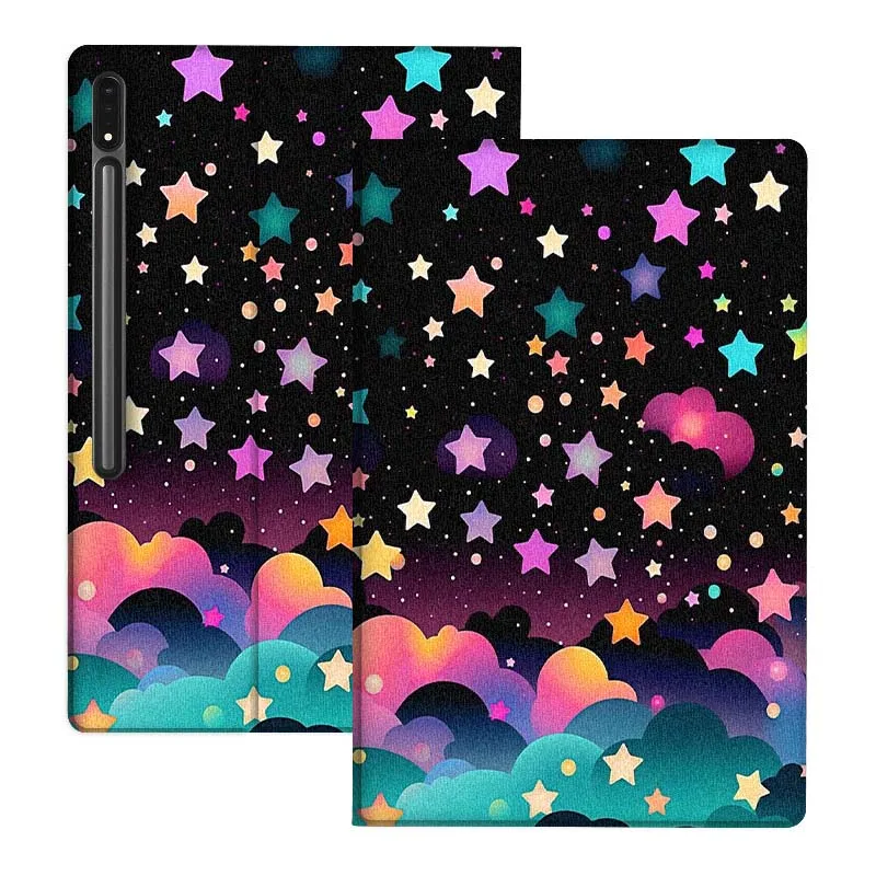 

Cartoon Starlit Sky Cat For Samsung Galaxy Tab S10 S9 S8 S7 FE Lite Soft Flexible Support Tablet Case Gift