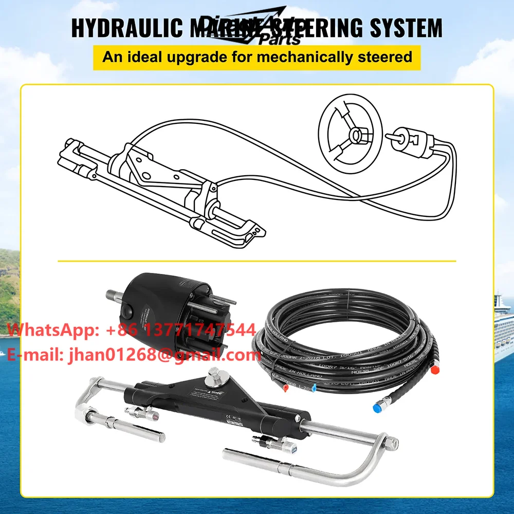 150HP Hydraulic Steering System for Outboard With Helm Pump,Cylinder and Tubes