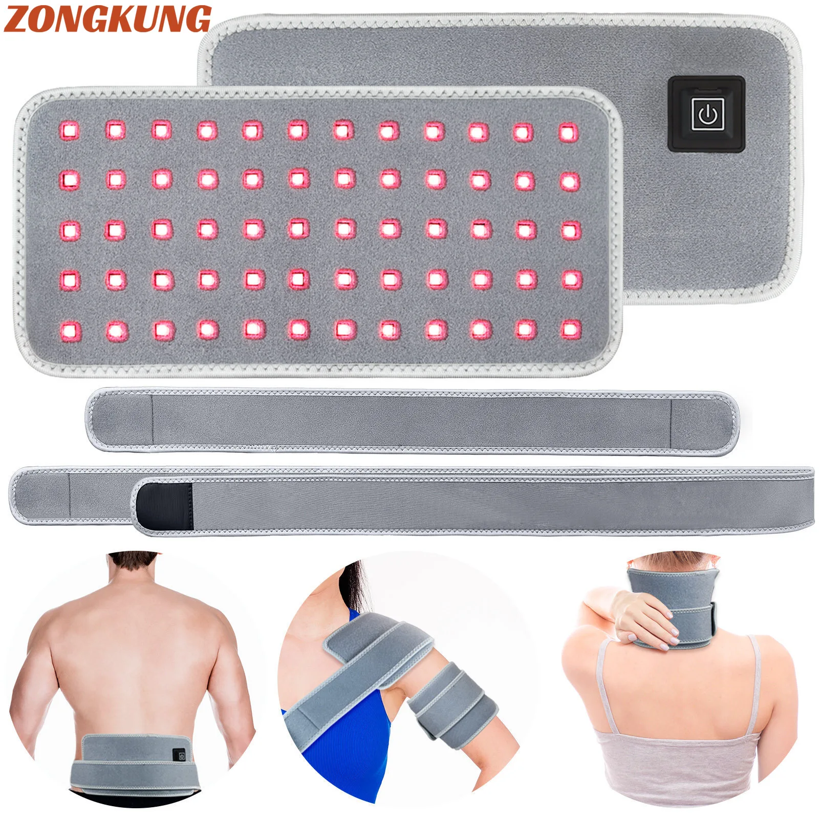 Red Light Belt for Relief 660nm&850nm Red Infrared Light Pad for Waist,Back,Abdomen,Knees,Wrists Joints Muscle Reduce Fatigue