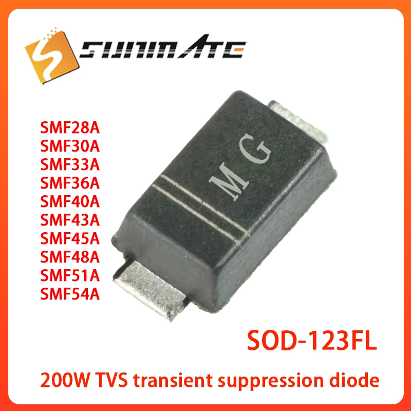 50PCS SMF28A SMF30A SMF33A SMF36A SMF40A SMF43A SMF45A SMF48A SMF51A SMF54A SOD-123FL TVS transient suppression diode