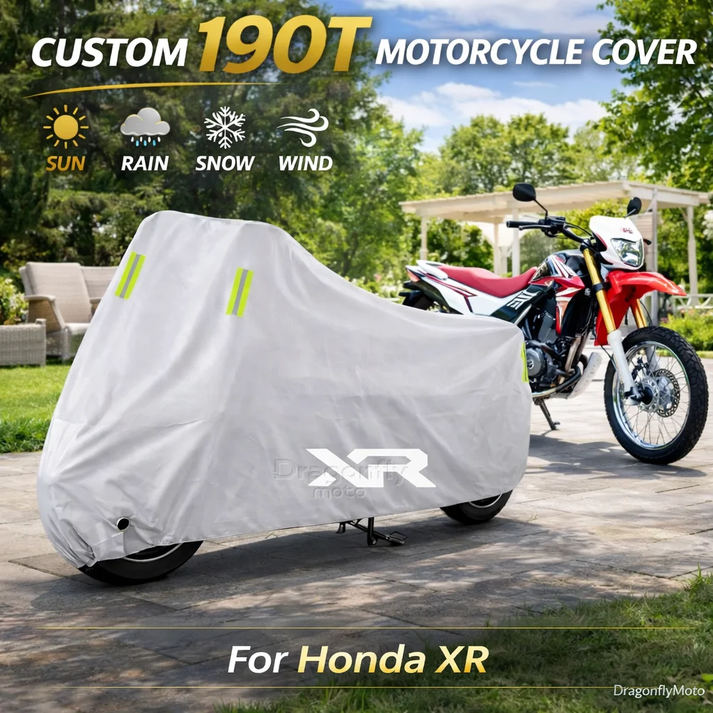 

For Honda XR230MOTARD XR 230 250 400 125 2005-2012 Motorcycle Cover Silver Waterproof UV Rain Dust Sun Outdoor Indoor Protector