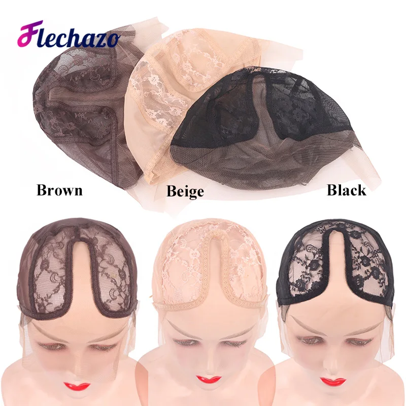 T Bagian Topi Wig Renda untuk Membuat Wig Topi Kubah Jala Topi Tenunan Renda Swiss Topi Wig Berventilasi Jaring Rambut Dasar Sutra