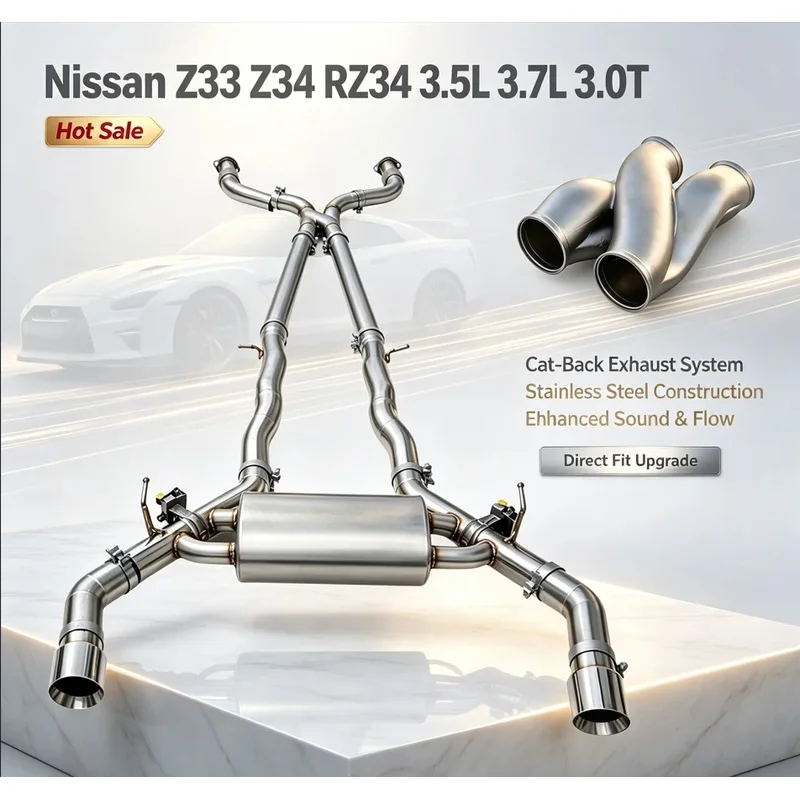 Z-Pipe Valved Catback 304 Stainless Steel Exhaust for Nissan Z33 Z34 RZ34 3.5L 3.7L 3.0T Control Adjustable Racing Sound