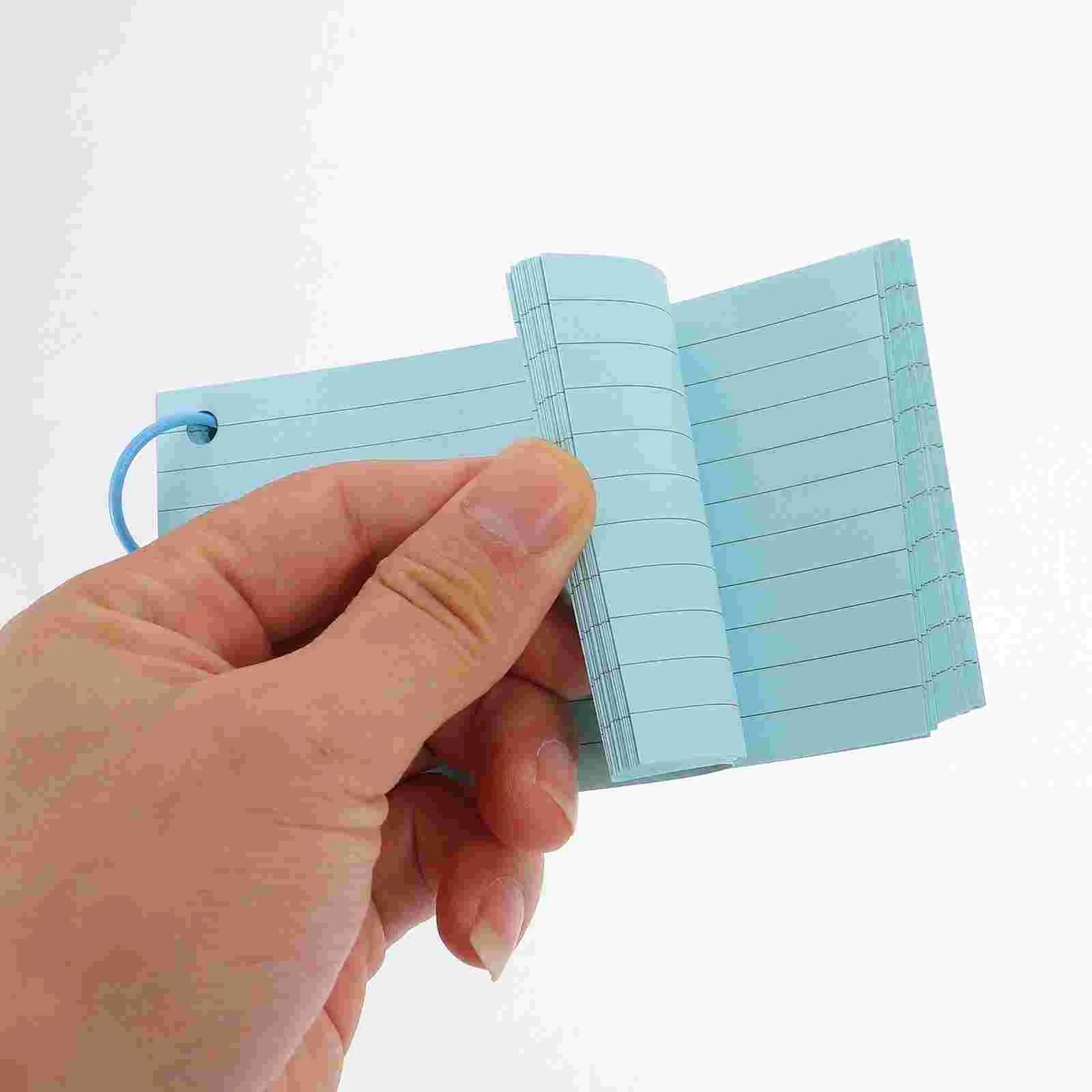 Loose-leaf Book Index Cards Pocket Blank Notepads Portable Flashcards Office Memory with Ring Paper Lined Learning