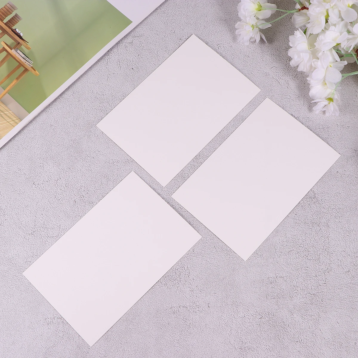 

100 Pcs Postcard Greeting Blank Paper Cards Plain Kraft Message Stationery Diy Mini