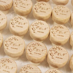 Personalized Engraved logo Wood Wine Stopper Cork Bottle Toppers stopper party wedding favors and gifts wedding souvenirs
