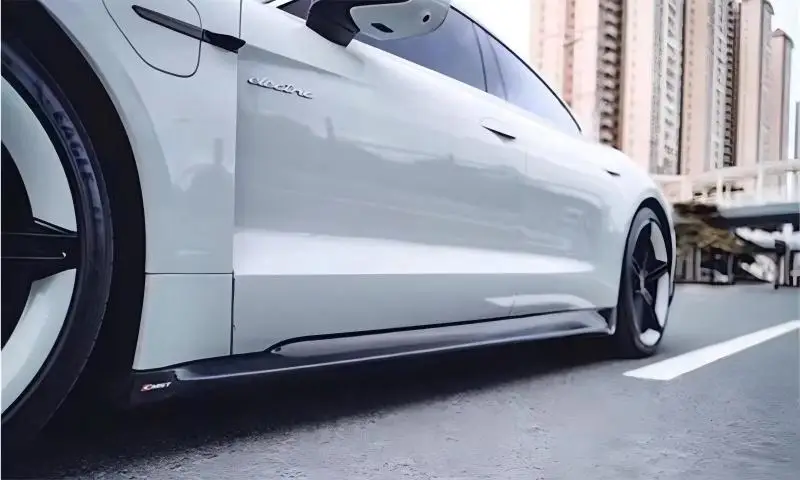 For ReaI Carbon Fiber Bumper Front Lip Rear Lip Tail Wing Side Skirts Wheel Arch Spoiler Kit 5