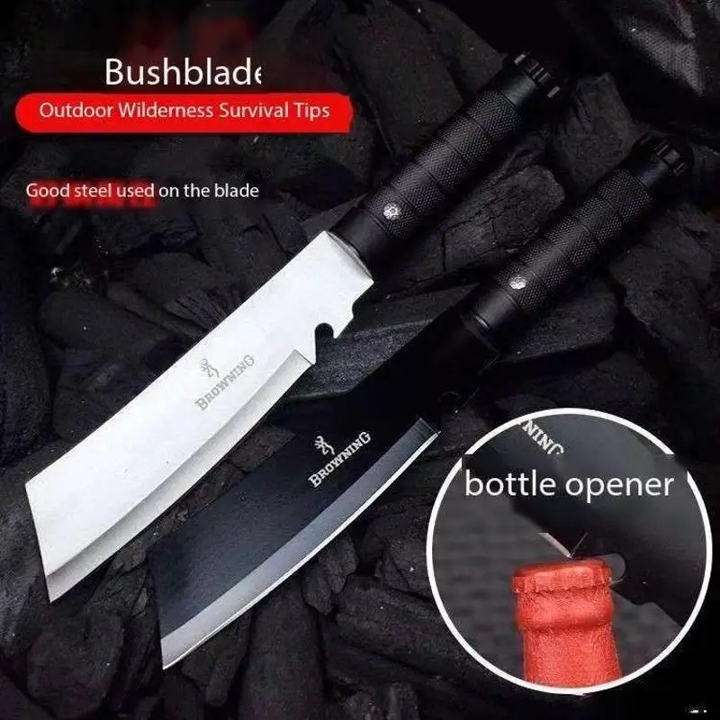 Outdoor High hardness cleaverFixed Blade, portable straight knife and scabbard,Suitable for camping barbecue wilderness survival