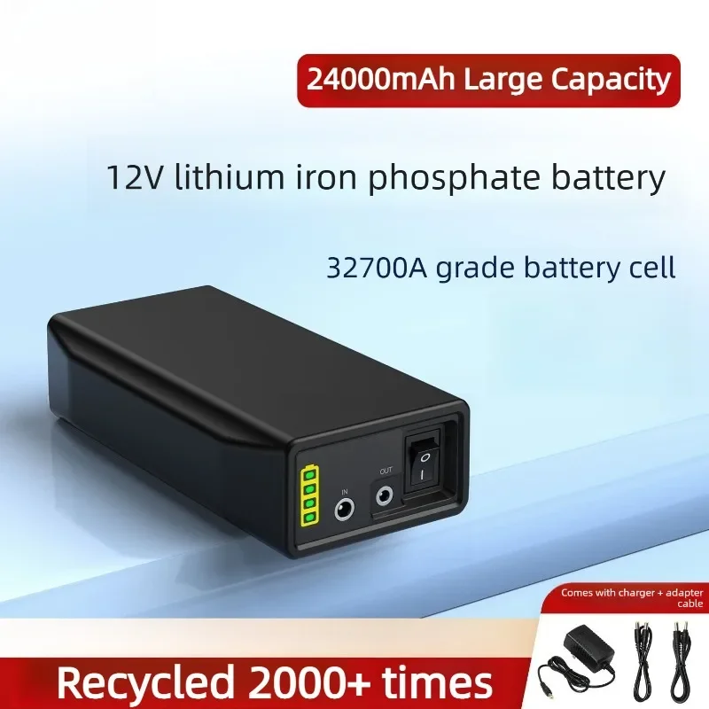 for 360 Photo Booth Power Banks Portable LiFePO4 Lithium iron 12V 76.8Wh Power Bank Supply 24000mAh Phone USB DC Battery