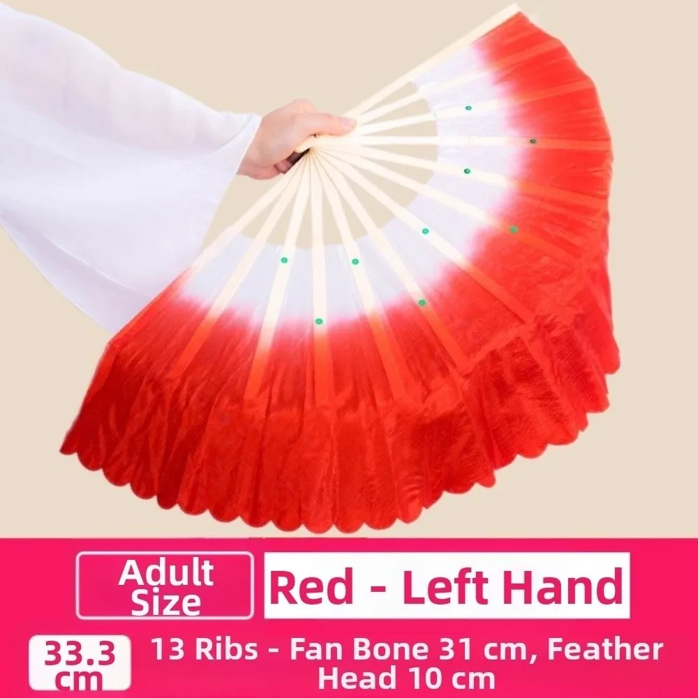 26/31 سنتيمتر الخيزران الصينية قصيرة الرقص الشرقي مروحة 10/20 سنتيمتر نصف دائرة الحرير الحجاب متعدد الألوان أزواج يانغكو الرقص الخيزران المشجعين