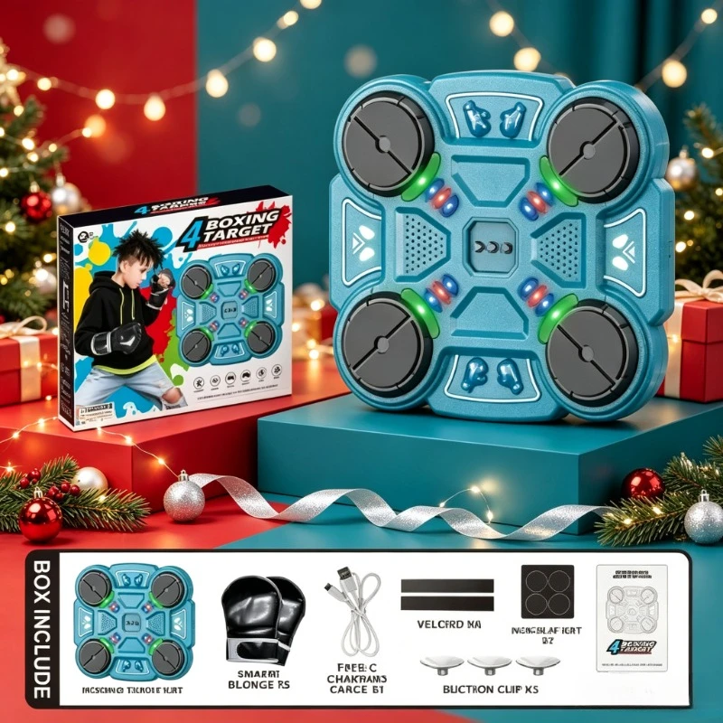 Smart Music Electronic Punch Wall Target For Kids Reaction Training Boxing Pad Rhythm Practice Stress Relief Home Toy