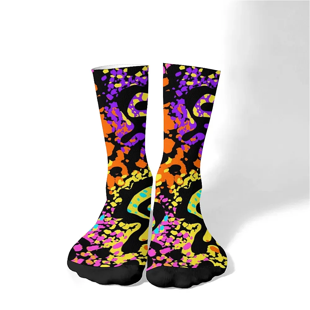 Meias de tubo médio versáteis com estampa de esqueleto, elegantes e fofas, estilo versátil, respiráveis e quentes, presente perfeito