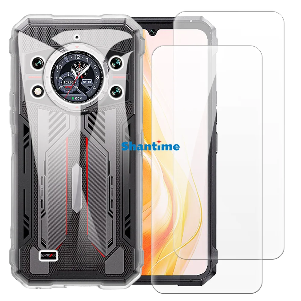 Мягкий чехол + 2 защитных стекла из закаленного стекла для Cubot Kingkong 11 5G, полная защита корпуса