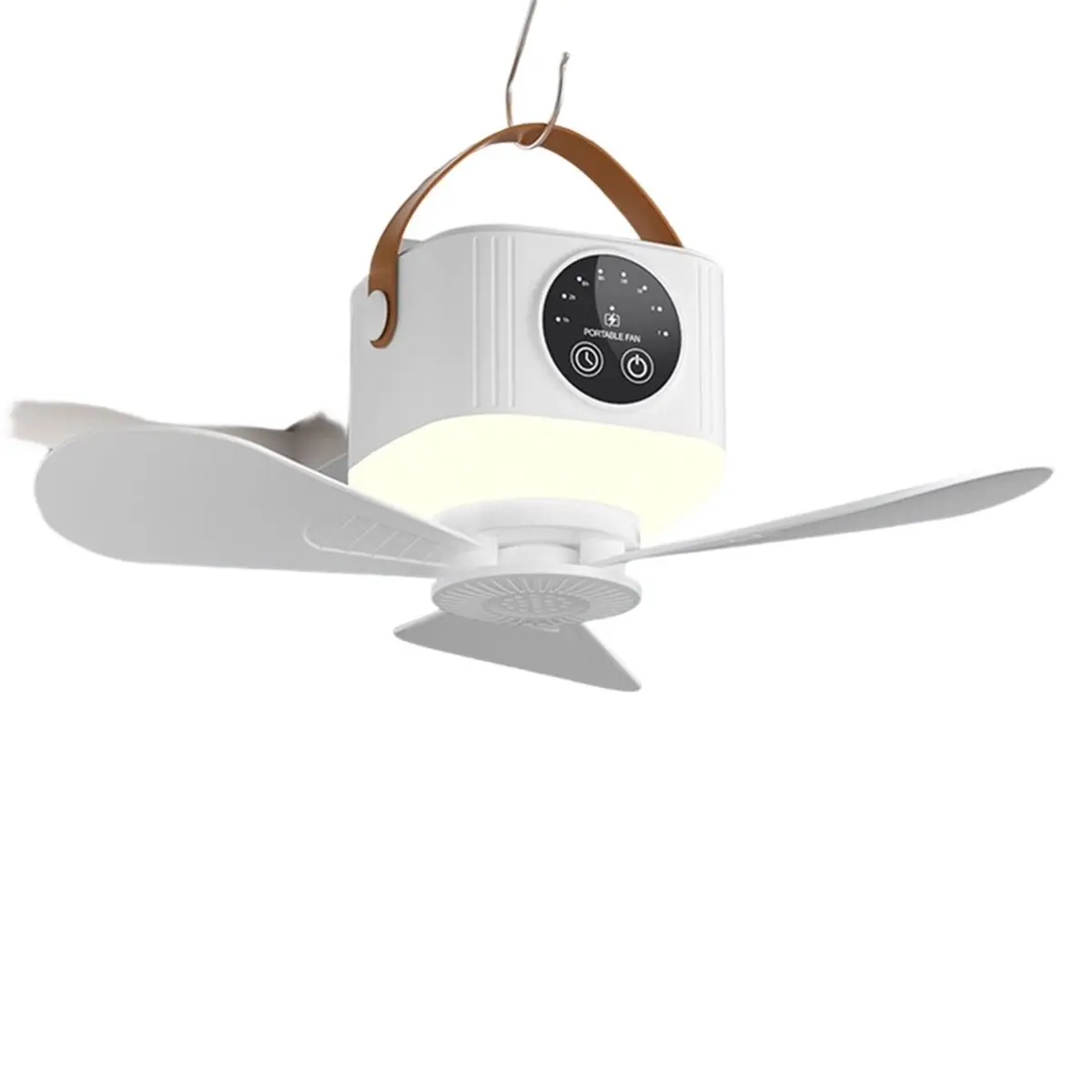 【Charger】 Portable Rechargeable Ceiling Fan 7200mAh,Wireless USB Hanging Fan for Student Dorm Bed Outdoor Camping