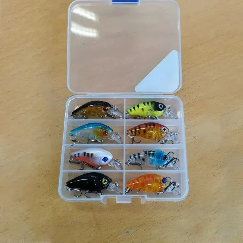 Crankbait Fishing Bait 8pcs 4g 4.5cm Artificial Hard Baits Crank Lure Set Sinking Minnow Jerkbait Wobbler Fishing Tackle Pesca — zdjęcie 7