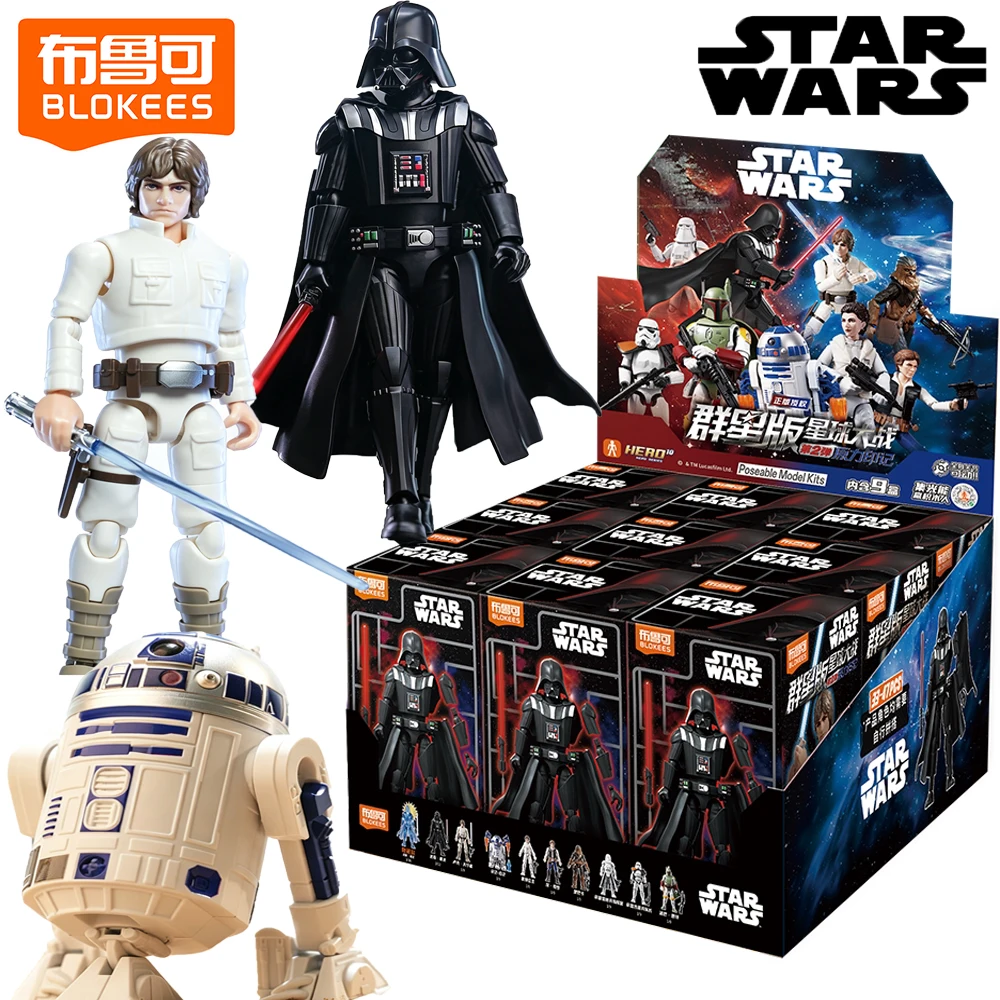

Original Blokees Star Wars Galaxy Version Blind Box Poseable Model Kits Classic Fashion Trend Decorative Ornaments Kids Gifts