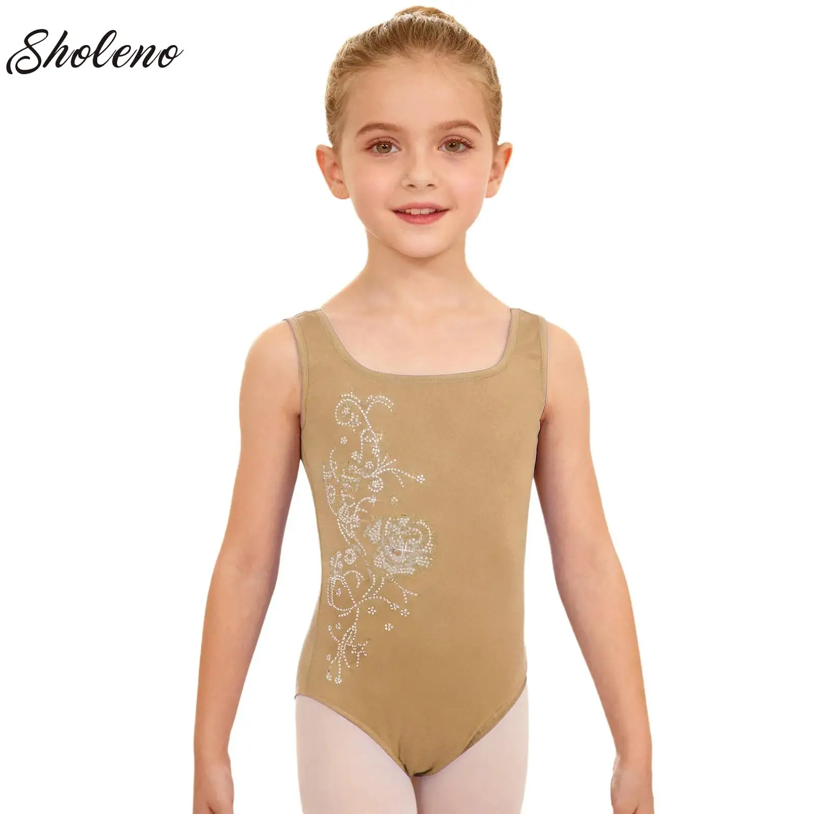 

Girls Ballet Tank Leotards Warm Ballet Underwear Child Kids Gymnastic Figure Skating Bodysuit Sleeveless Fleece Lined Dancwear