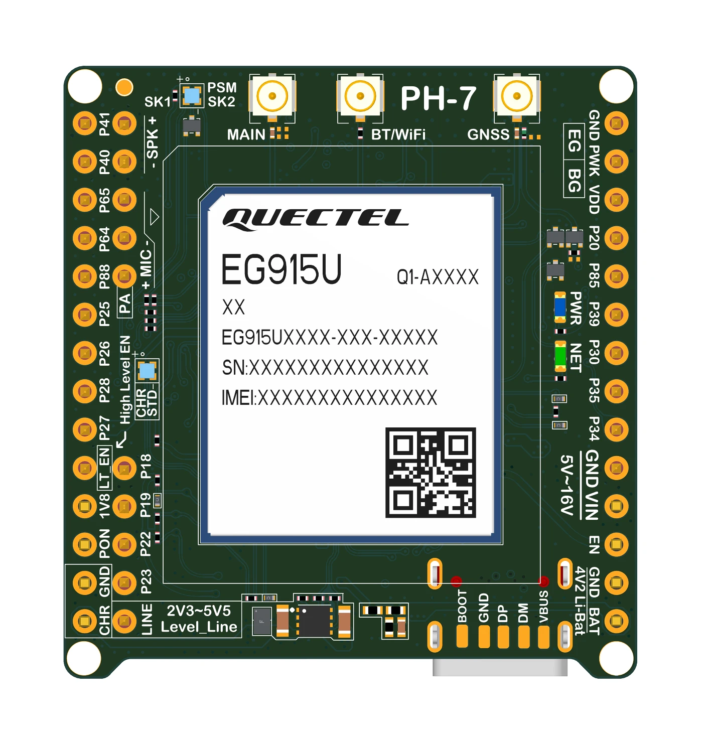Quectel EG915U-EU EG912U-GL EG915U-LA BG95-M3 Core Board LTE Cat1 Module GNSS Receiver Open Python