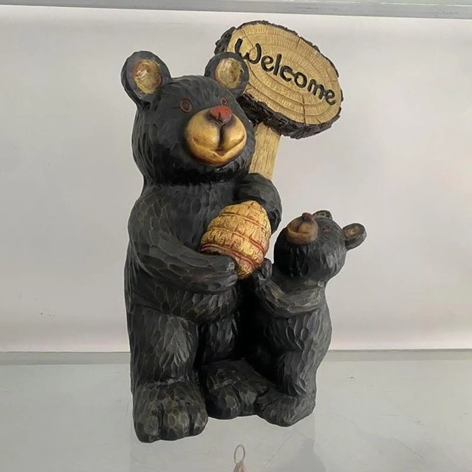 

Медведь, знак приветствия, статуя, скульптура животного из смолы, фигурка, настольная центральная часть