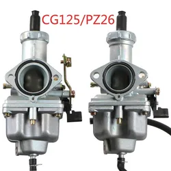 125cc Motocross ATV Pit Dirt Bike Engine PZ26 Carburetor Hand Cable Choke Carb For CG125 Motorcycles CB125 XL125S Motorbike