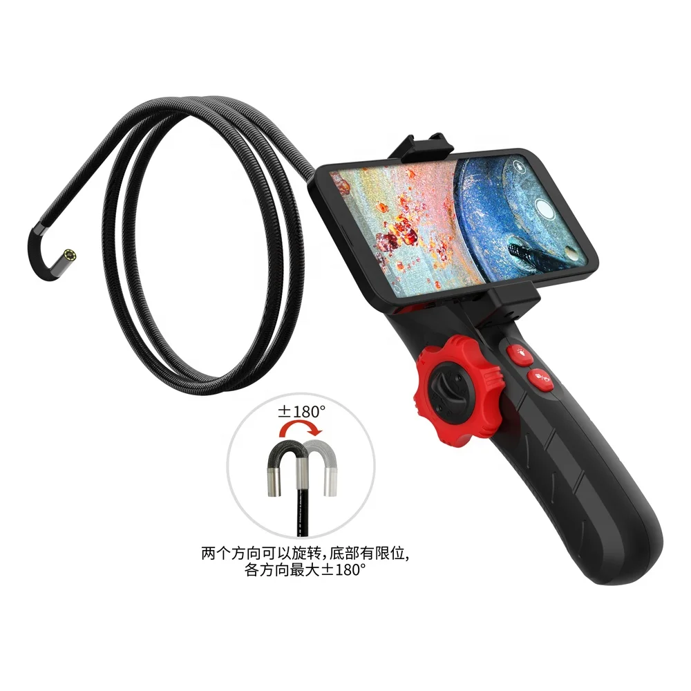 2-way Articulating Borescope Inspection Camera For Smartphone OTG Micro USB Industrial Borescope For Cylinder Inspection