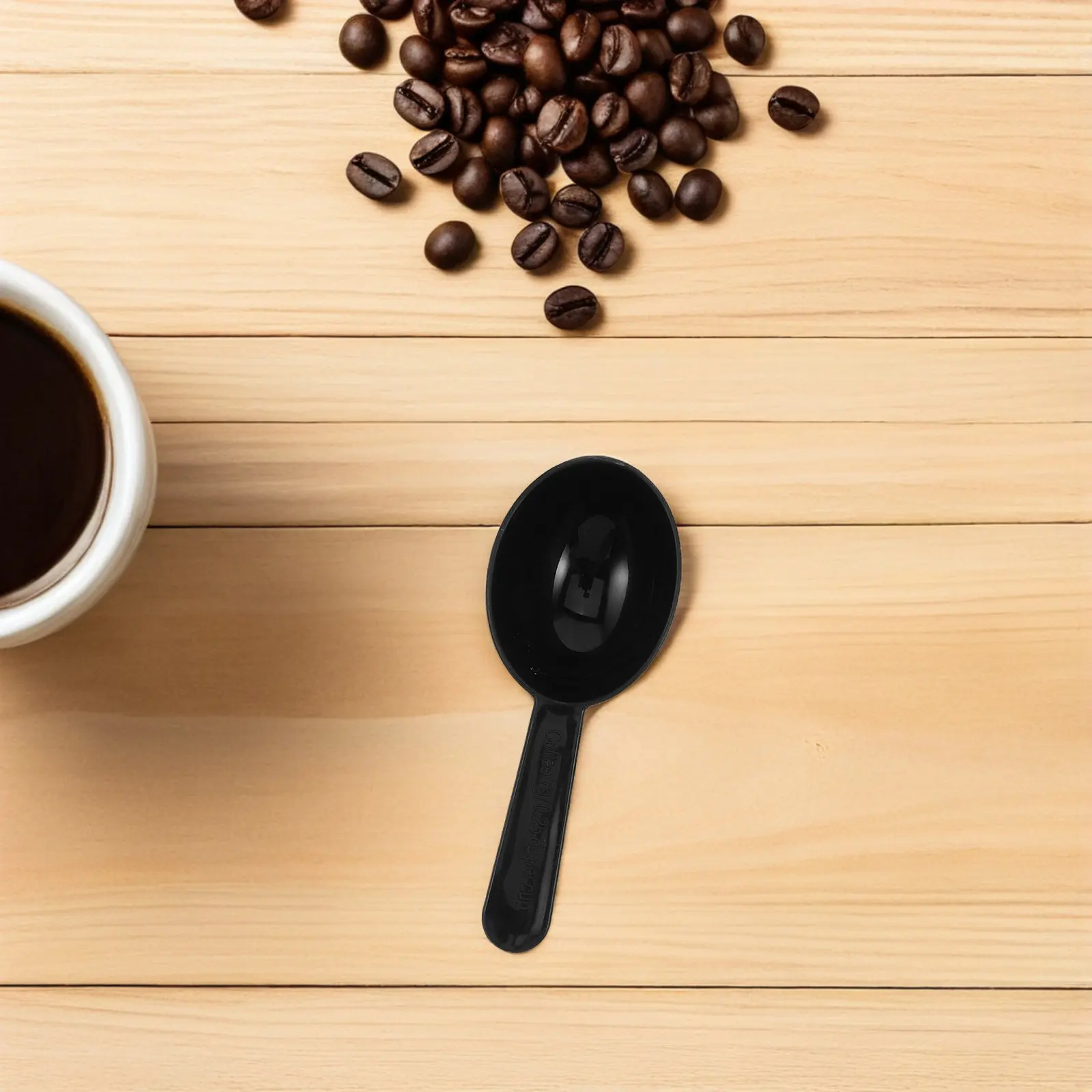 100Pcs Coffee Bean Measuring Scoops Black Small Short Handle Spoons Precise Measure for Tea Sugar Spices Cereal Powder