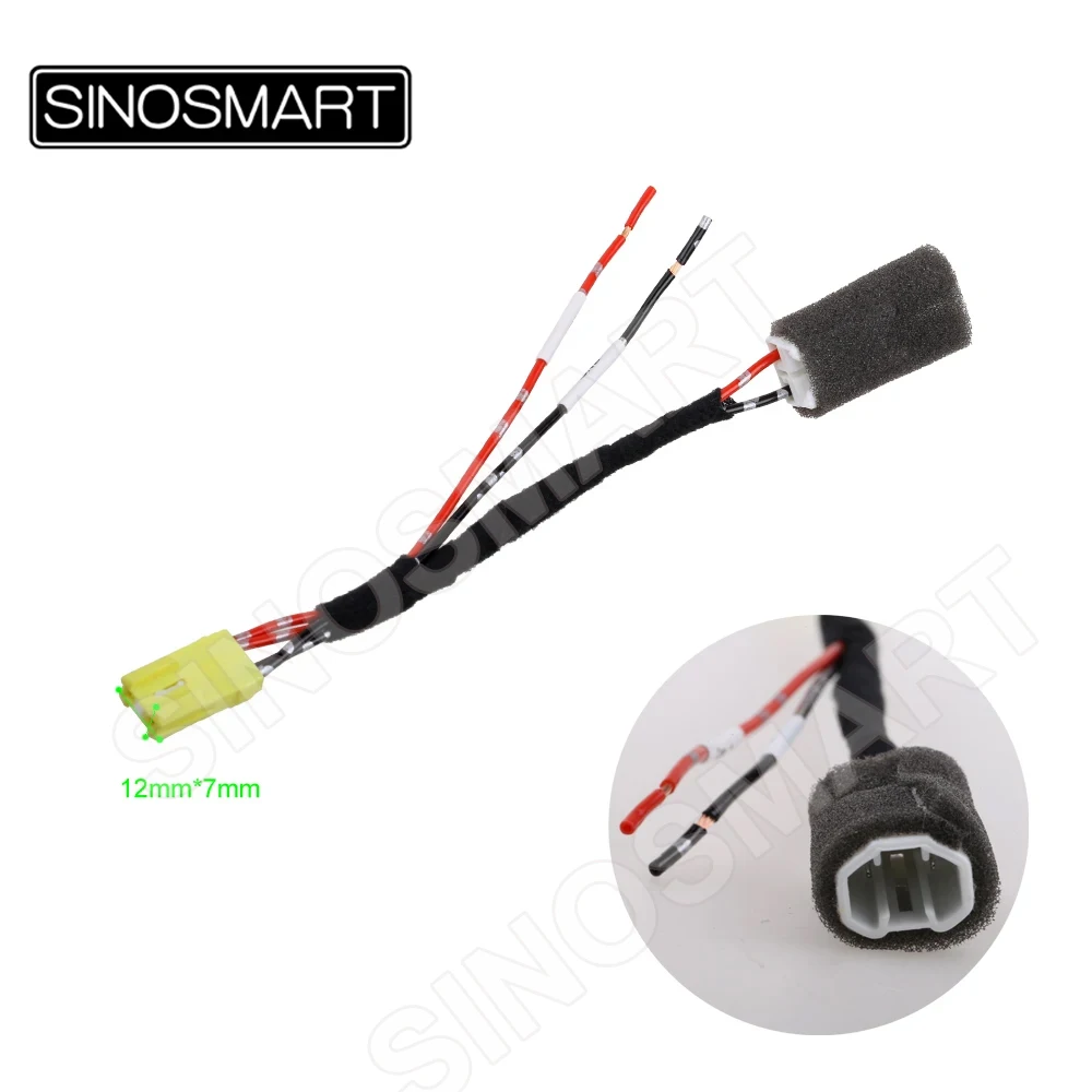 SINOSMART Reverse Light 12V Power Extraction Cable for Honda XR-V CR-V | 2PIN 3PIN Options | Reverse Camera Supply C2 C3