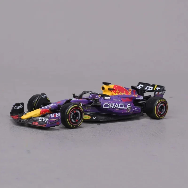 New Bburago 1:43 F1 RB19 Las Vegas GP Helmet Dust Cover Red Bull Racing RB19 #1 Max Verstappen #11 Sergio Perez  Formula Racing