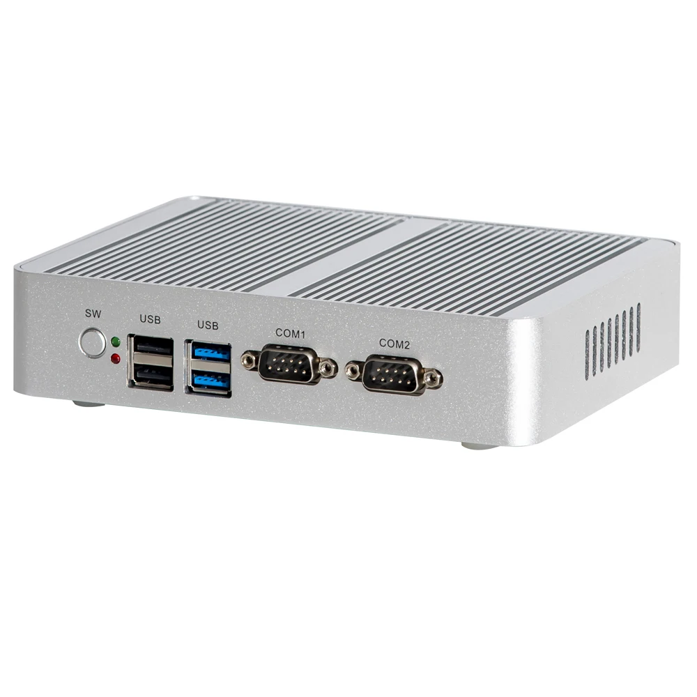 Fanless Mini PC Computador Desktop, TV CAIXA, Firewall, Micro Appliance, Celeron J4105, Quad Core, 2 * RJ45 LAN, Gateway Router, Windows 11