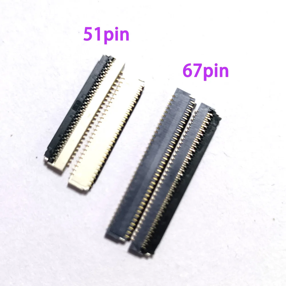 FPC/FFC Connector, 0.3MM Pitch, 0310 Flip-Down Type, Lower-Connecting Flexible Row Socket, Height 1.0MM, 9-13-51P, 67pin
