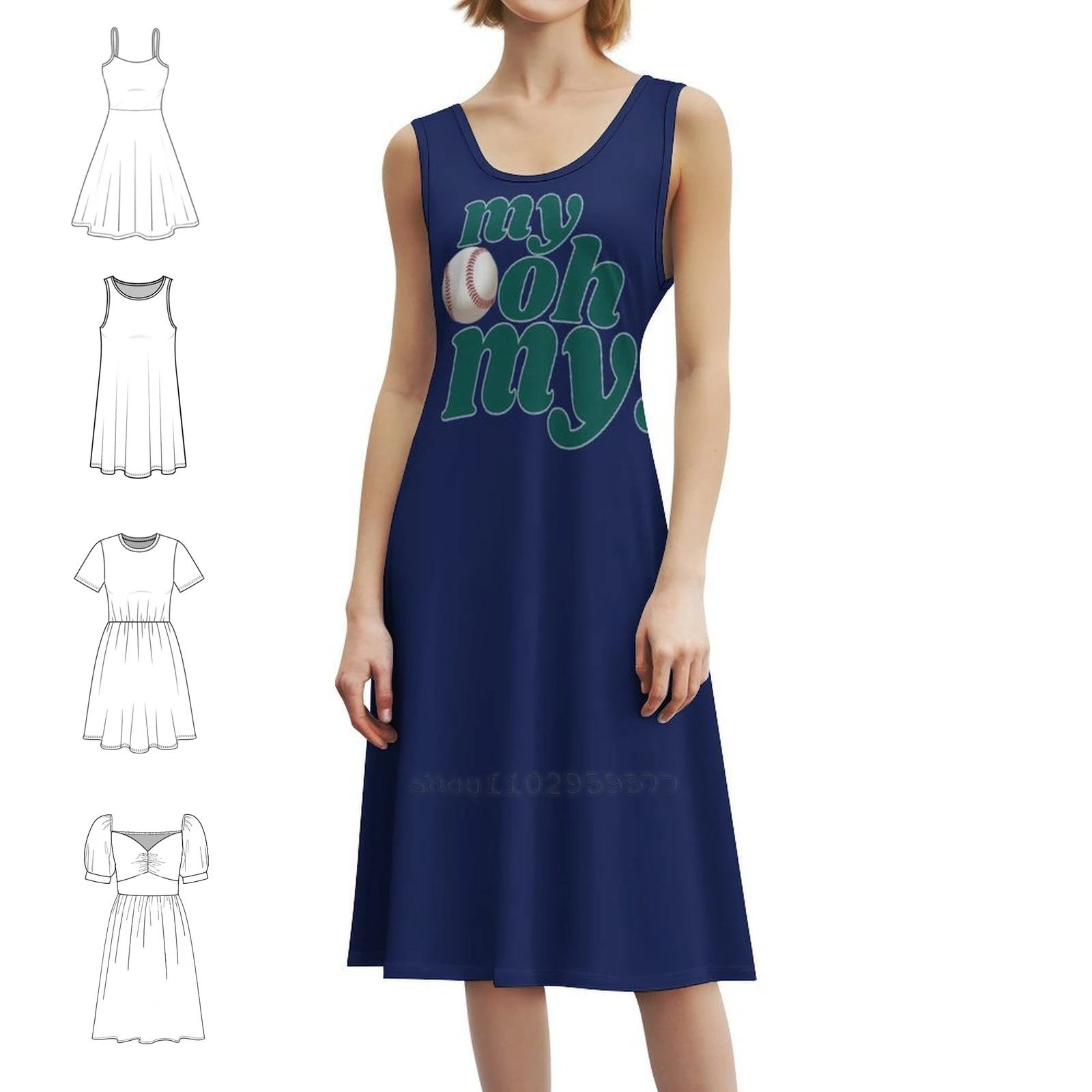 

Мой О Мой! Женское элегантное вечернее платье Платье трапециевидной формы с короткими/длинными/опциями без рукавов Griffey Dave Niehaus Tmobile Safeco Rip