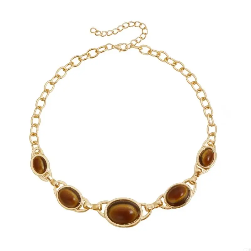Contemporary Abstract Pendant Necklace Modern Aesthetic Collarbone Chain