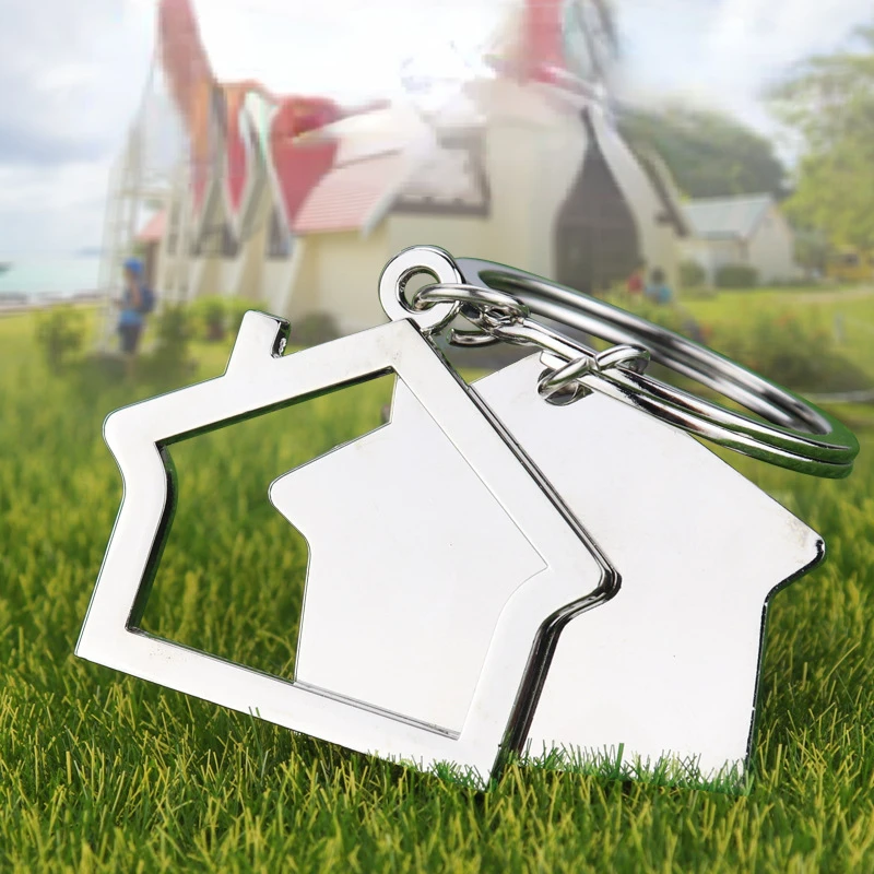 New Hollow Out House Keychain Pendant  Family Home Key Chain Keyring Christmas Lovely Present Gift