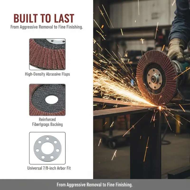 Industrial Brown Corundum 4 5 Inch Flap Disc 40 60 80 120 Grit Assorted Abrasive Grinding Sanding Wheel For Grinding Polishing