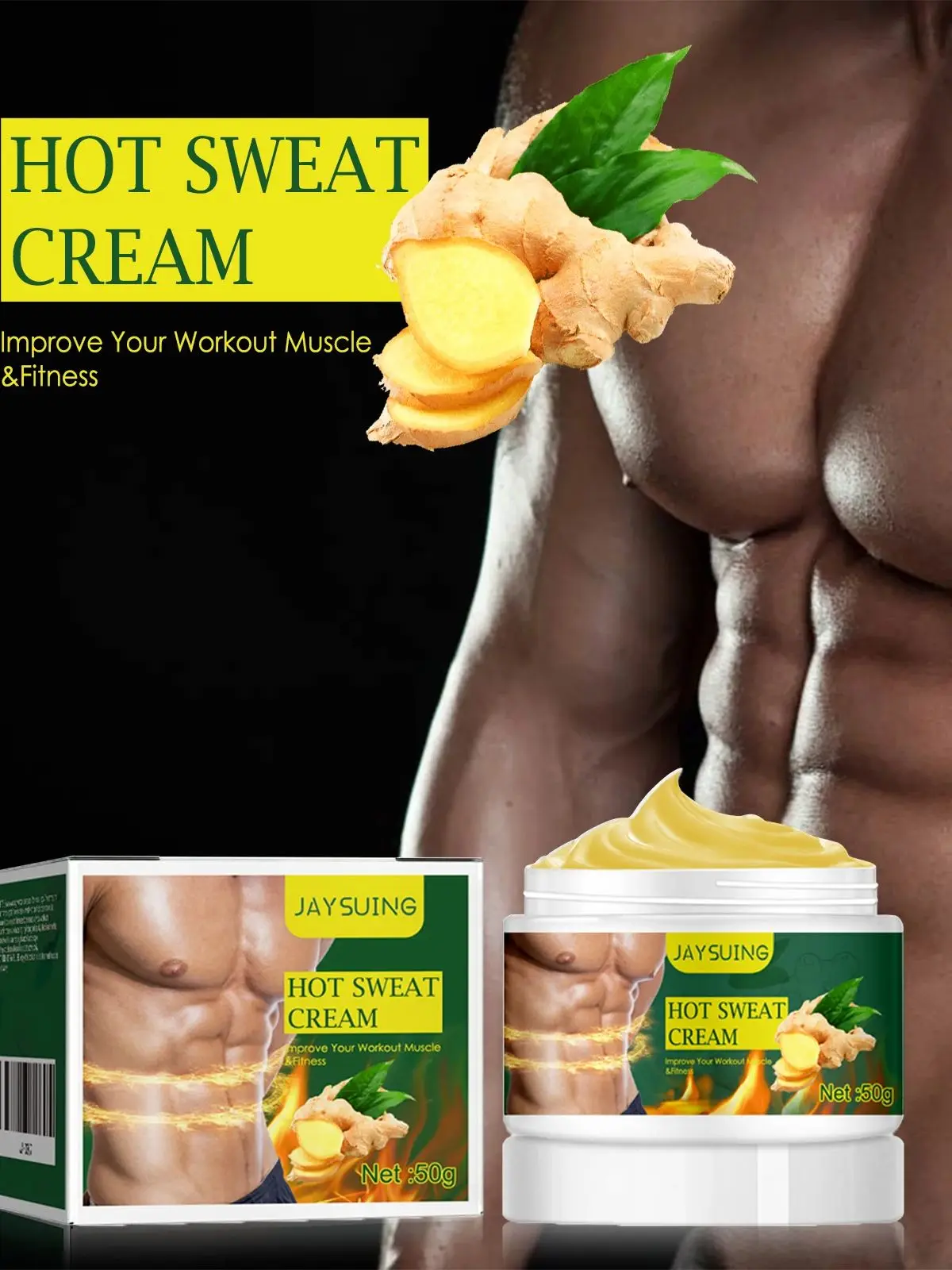 Crème de Massage pour hommes, pour soins du corps, Sensation chauffante, récupération post-entraînement, hydratante, raffermissante pour la peau, Routine Non grasse, 50g