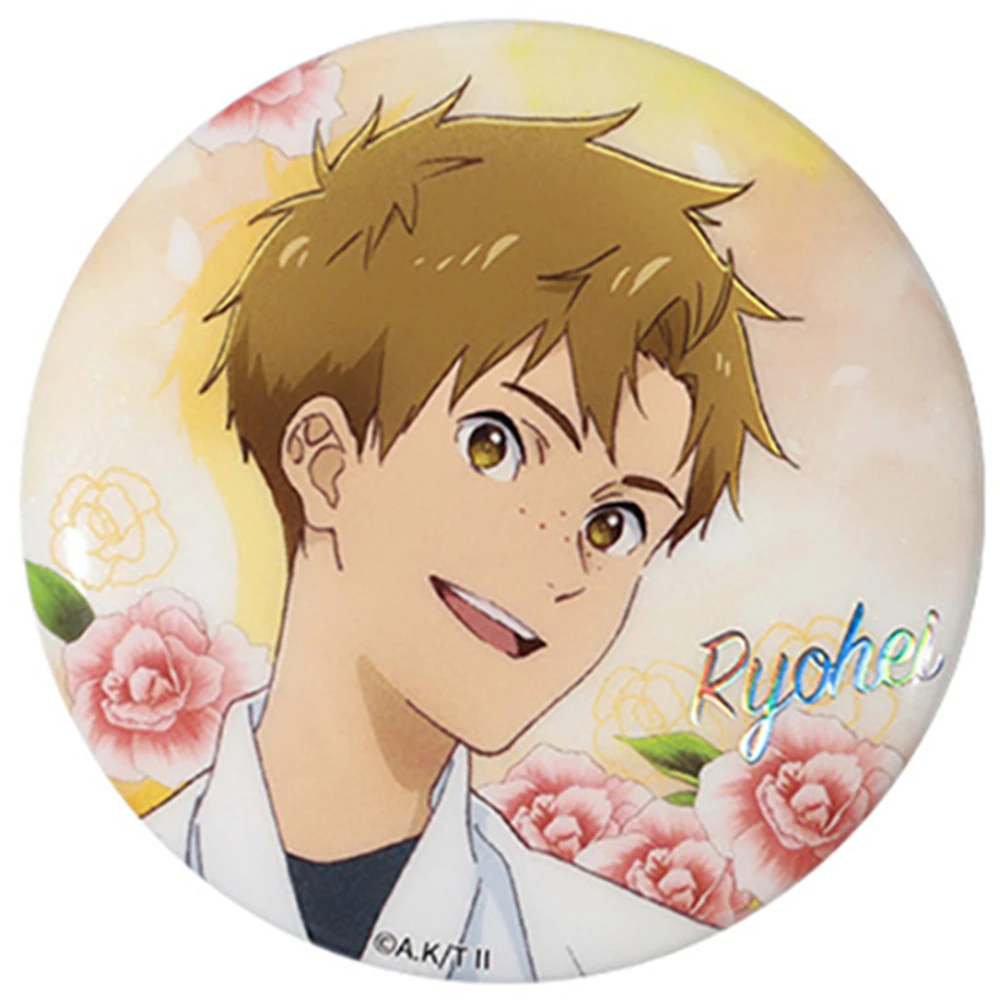 58mm Anime Tsurune The Linking Shot Narumiya Minato Takehaya Seiya‌ Cosplay COSTUME Badge Pin SPTE Tinplate Brooch﻿ Prop Gilf