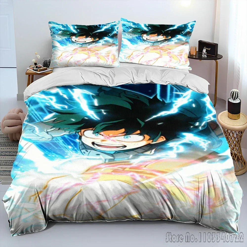 طقم غطاء لحاف كرتوني من My Hero Academia Anime غطاء لحاف عالي الدقة للأطفال أطقم مفروشات ديكور غرفة النوم