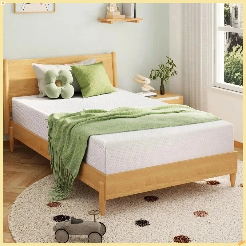 Cool Kids Colchón de espuma viscoelástica de gel doble de 6 pulgadas, enfriamiento con infusión de té verde, soporte firme medio para alivio de presión