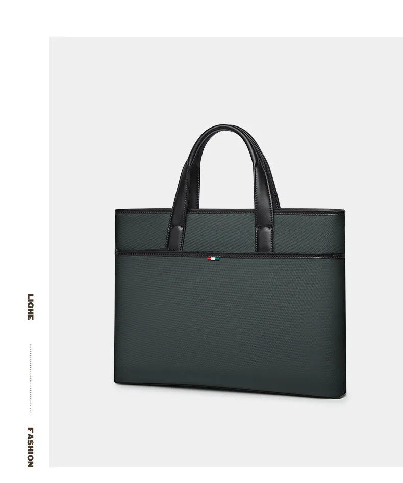 Men's Business Briefcase Wear-Resistant Laptop Notebook Computer Bag Document Handbag for Office Commuting Travel