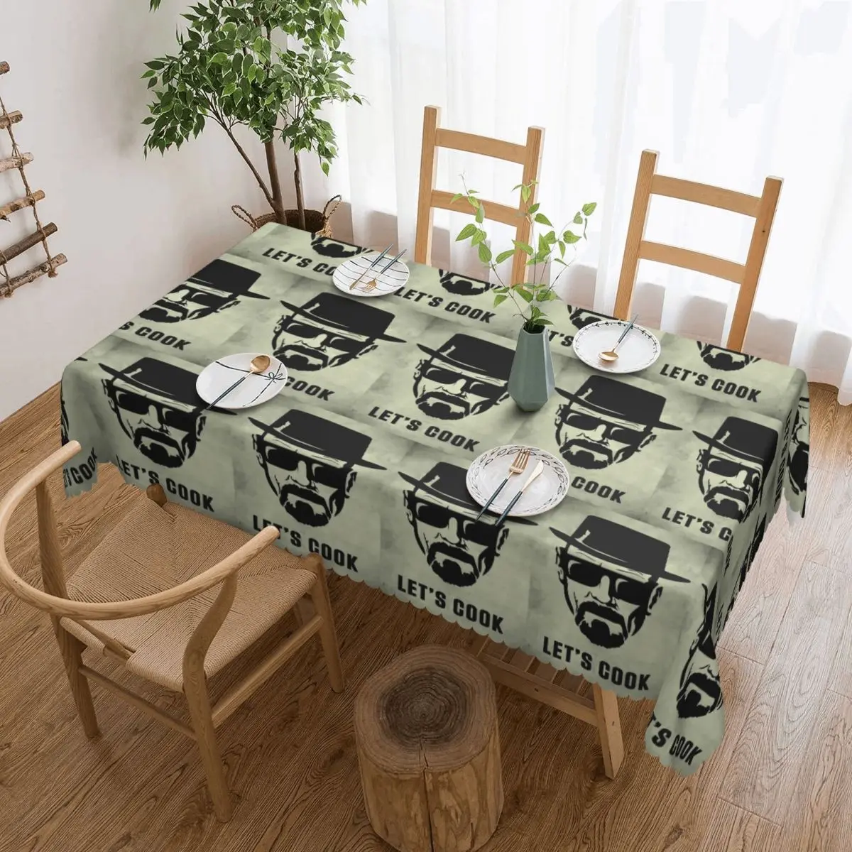 Heisenberg Lets Cook Tablecloth Restaurant Kitchen Rectangular Tablecloth Festival Party Tablecloth Outdoor Dining Table Cover