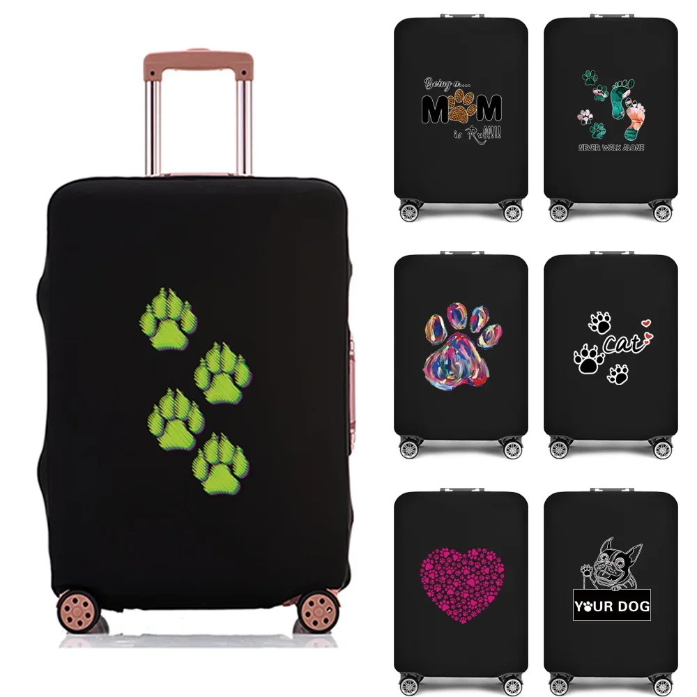 Luggage Suitcase Dust Cover Footprints Print Luggage Protective Case for 18-28\