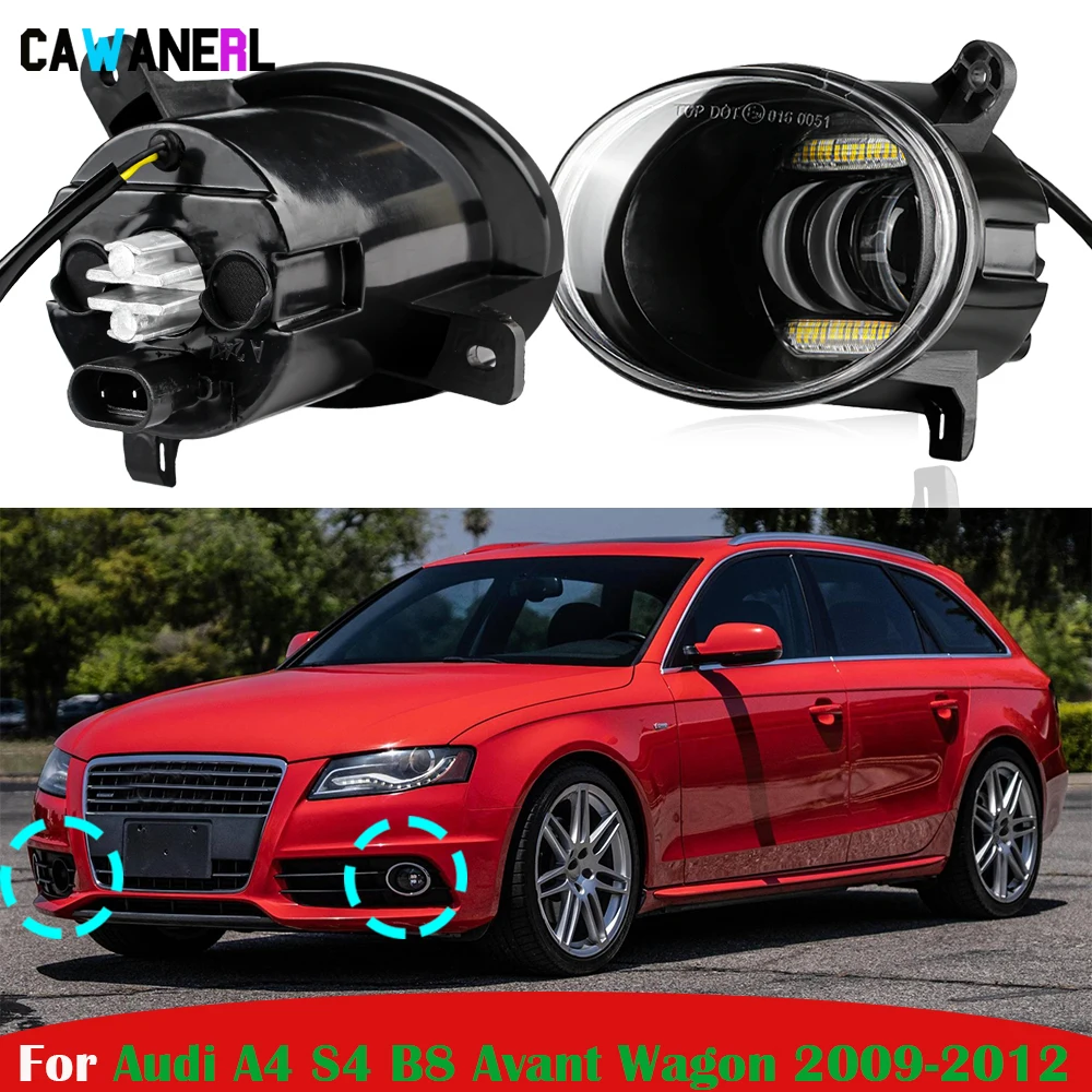 

2 Pieces Car Front Bumper LED Fog Light Daytime Running Lamp DRL 30W H11 For Audi A4 S4 B8 Avant Wagon 2009-2012 (Not Fit Sedan)