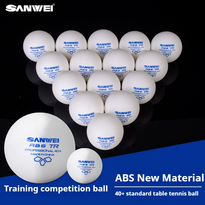 

SANWEI TR 3-звездочные мячи для настольного тенниса 40+ АБС-пластик, новый материал, мячи для пинг-понга со швом, профессиональные мячи для пинг-понга, клубные тренировки