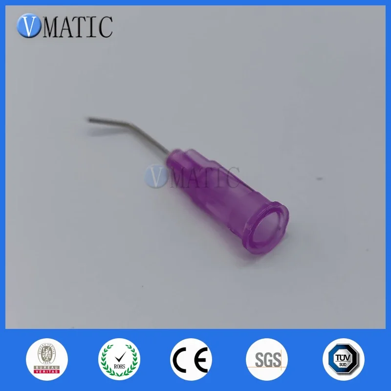 ‌100PCS 24G 45° Bent Dispensing Needles | Bayonet Lock for Precision Glue/Epoxy Free Shipping‌
