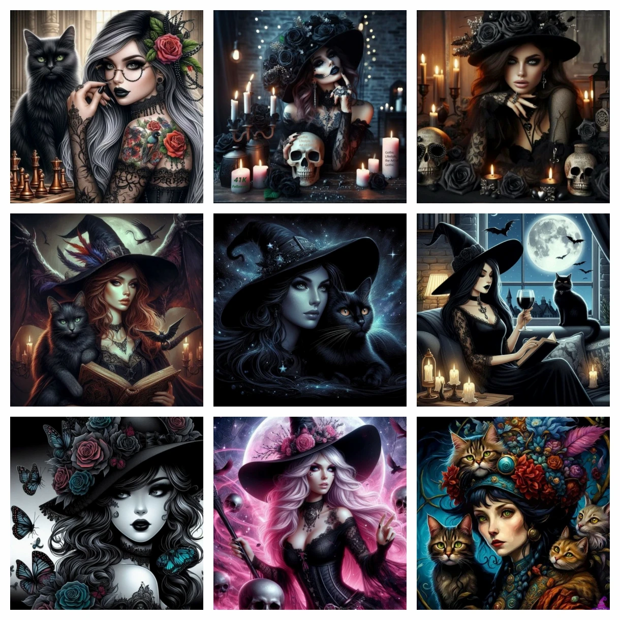 DIY 5D Diamant Malerei Neue Kreuzstich Strass Kit Schöne Hexe Diamant Mosaik Frau und Katze Halloween Home Decor Geschenke
